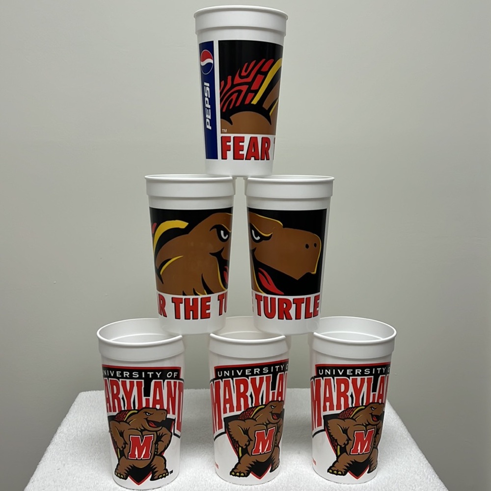 Maryland Terrapins TERPS UMD Stadium Cups Souvenir Lot of 6